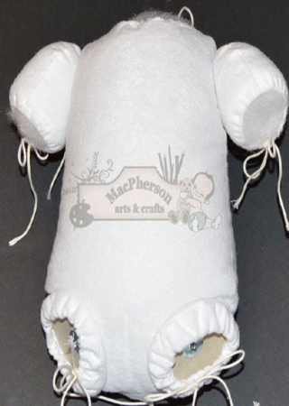 28 Inch White Body ~ 3/4 Arms ~ Full Front Legs ~ Jointed