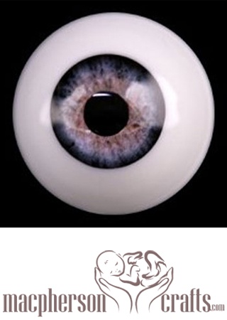 18mm Realistic Acrylic Eyes - Blue Brown