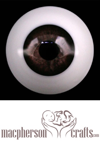 22mm Realistic Acrylic Eyes - Warm Brown