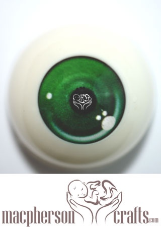 24mm Acrylic Eyes Cartoon Style - Green
