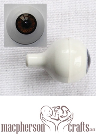 Full Round Eyes for Sculpting ~ Chocolate Brown 20mm