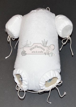 26 Inch White Body - Jointed 3/4 Arms, Full Front Legs