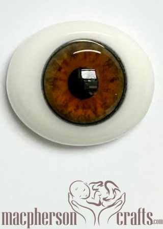 20mm Oval Glass Eyes - Hazel