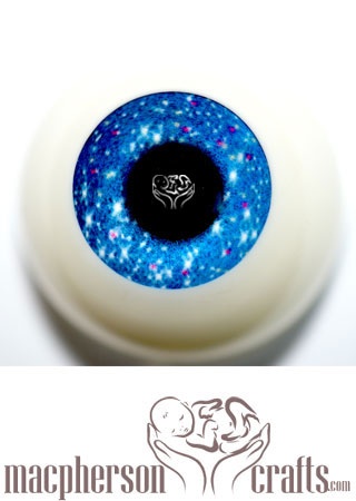 18mm Acrylic Eyes Glitter Sparkle Style - Blue