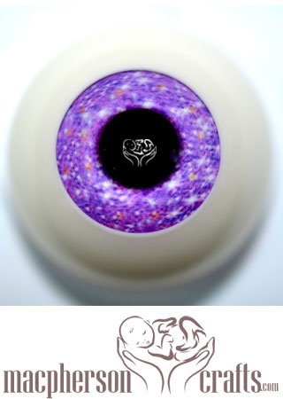 20mm Acrylic Eyes Glitter Sparkle Style - Purple