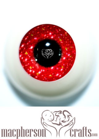 26mm Acrylic Eyes Glitter Sparkle Style - Red