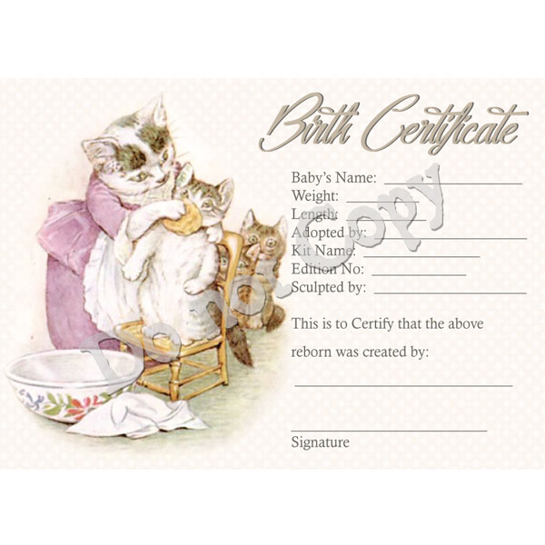 This is an image of Bright Cat Birth Certificate This is an image of Bright Cat Birth Certificate