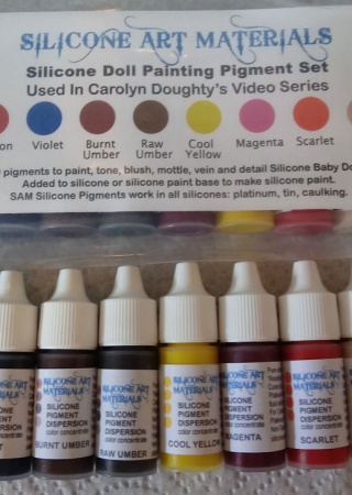x SAM Silicone Paint ~ Doll Painting Set No.1 ~ 10 Colors