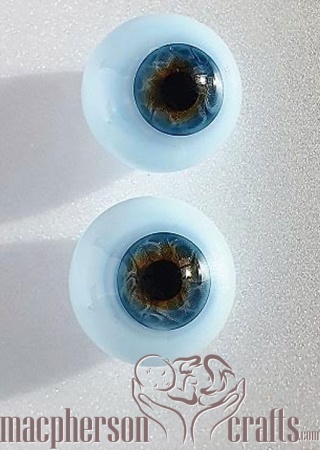 20mm Ultra Newborn Glass Eyes ~ Turquoise Blue 